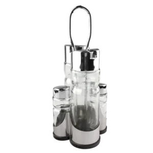 ALCUZA 4 FRASCOS INOX/VIDRIO (40% DCTO)